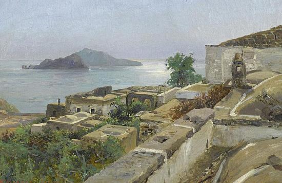 Franz Schreyer View of Capri France oil painting art